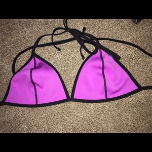 Purple and Black string bikini top