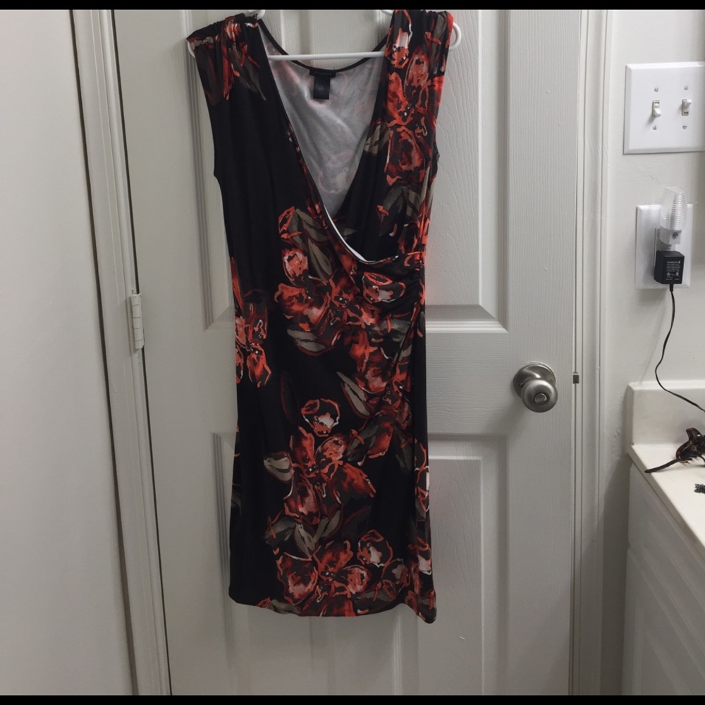 Ann Taylor medium Brown and orange floral dress