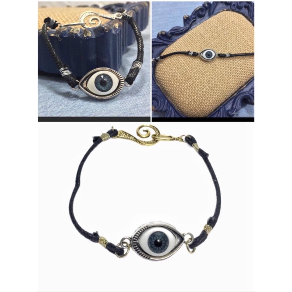Womens Handcrafted Evil Eye Bracelet