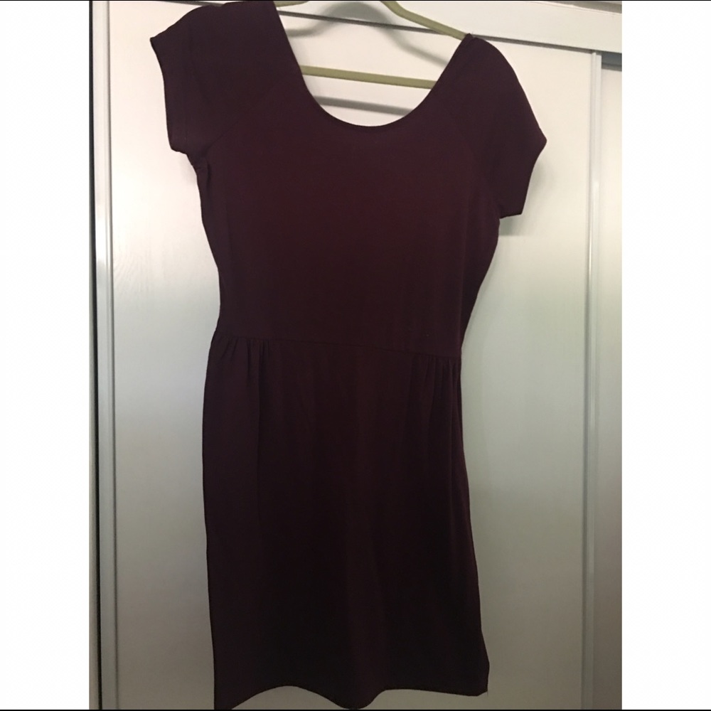 Burgundy midi sized dress/ casual