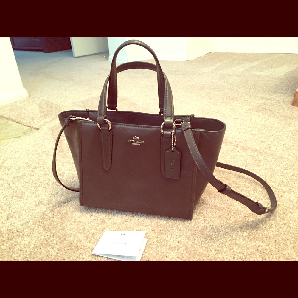 Coach Crosby Mini Carryall Purse, Dark Brown