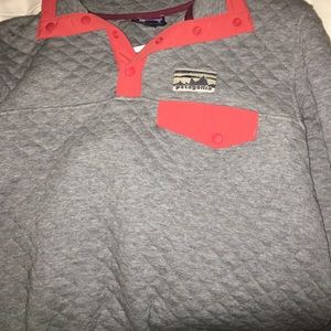 Women's cotton quilt snap-T pullover