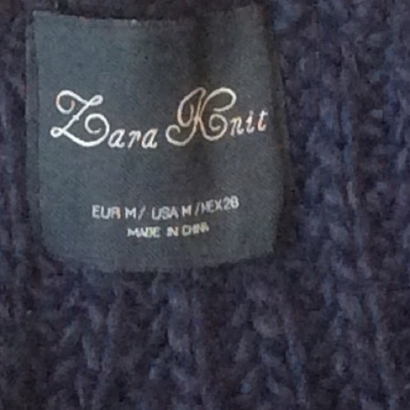 Slouchy Oversized ZaraKnit Navy Sweater - Picture 3 of 3