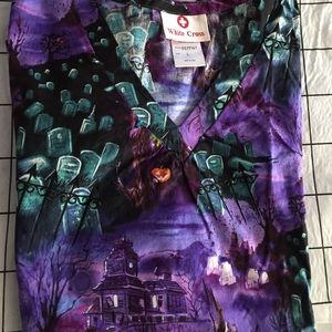 Halloween scrub top