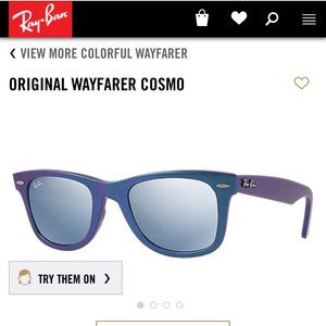 Ray Ban Cosmo Wayfarers in Mercury