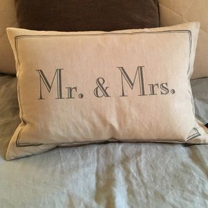 Brand new Mr. & Mrs. pillow