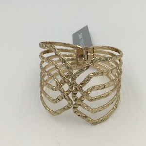 NWT Goldtone Clamper Bracelet Lydell NYC