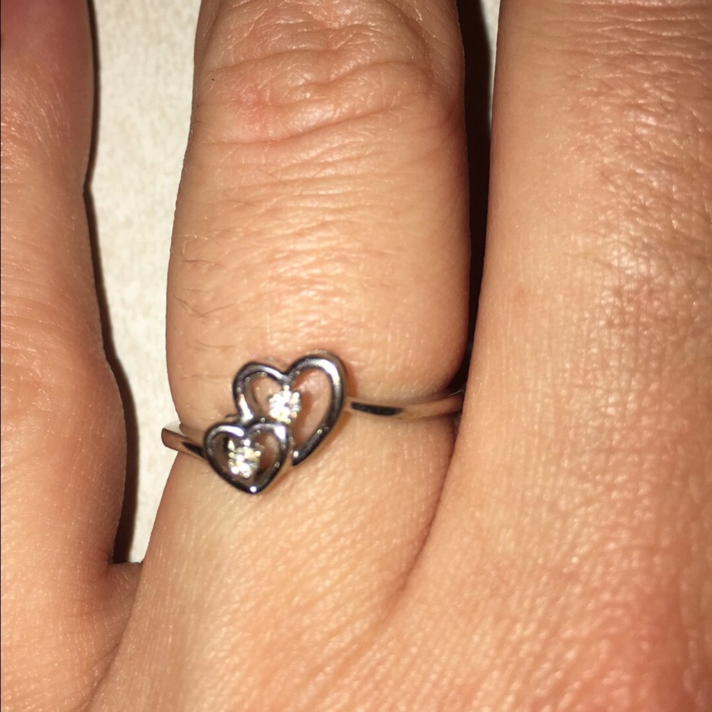 Silver and diamond ring - Picture 2 of 2