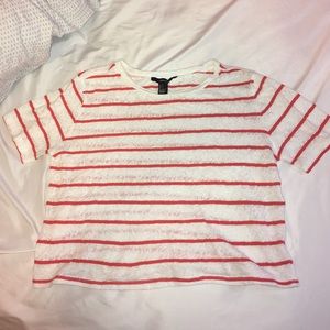 Lacy striped crop top