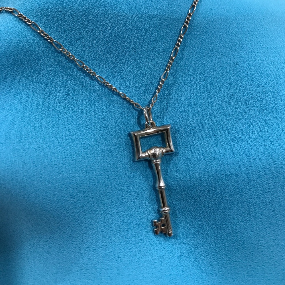 Sterling Bamboo Key Necklace