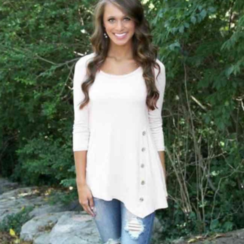 3/4 Sleeve Irregular Top