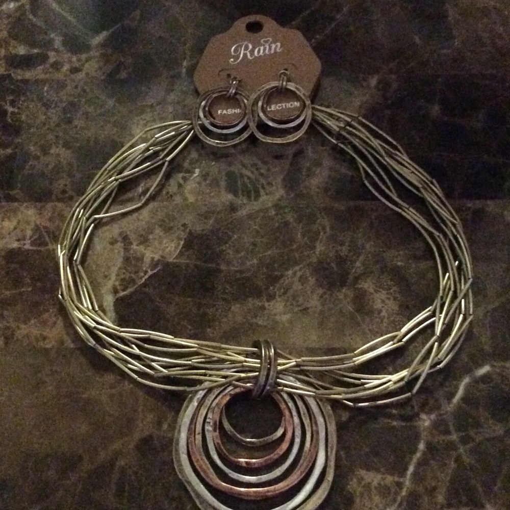 Rain Necklace and Earrings