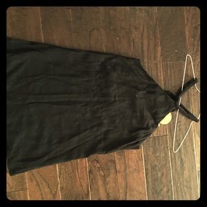 Black tie halter dress