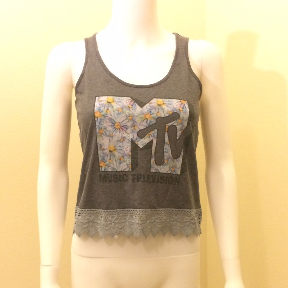 90's MTV sunflower Tank top sz Small