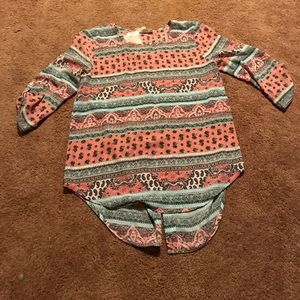 Long sleeve over sized, flowy shirt