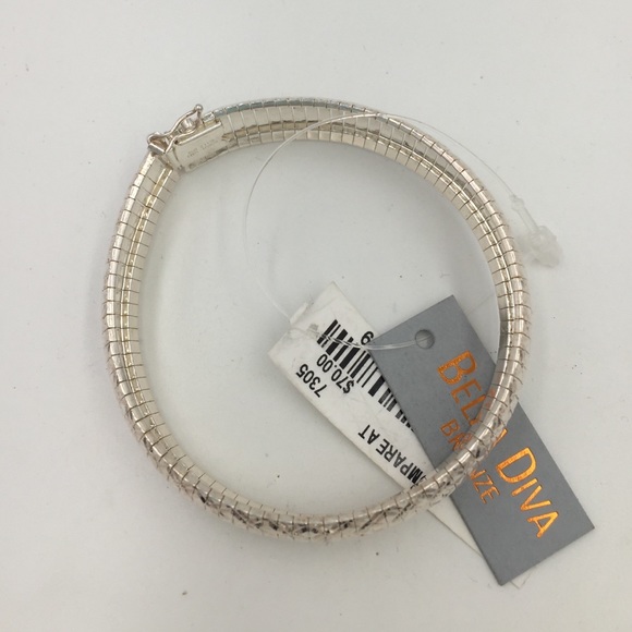 NWT Bella Diva Bronze Silver Plated Bracelet - Picture 2 of 4