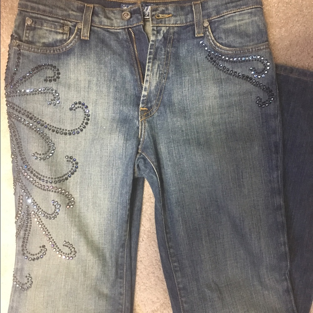 Kippys jeans with Swarovski crystals