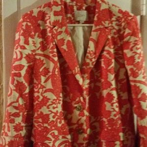 Ann taylor loft floral print blazer