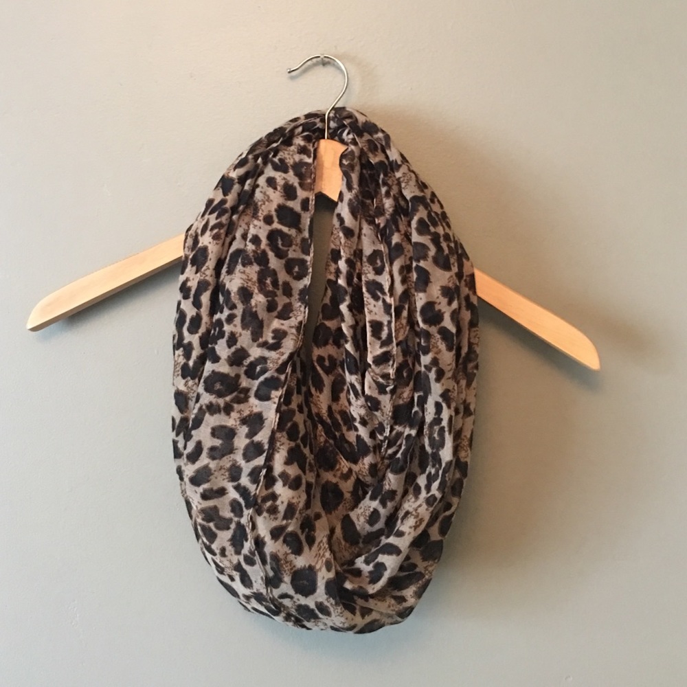 Leopard print circle scarf