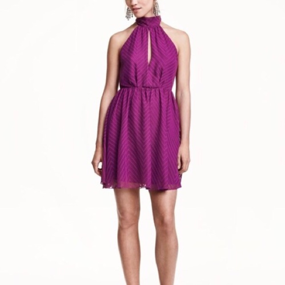 H&M Halter Backless Keyhole Dress