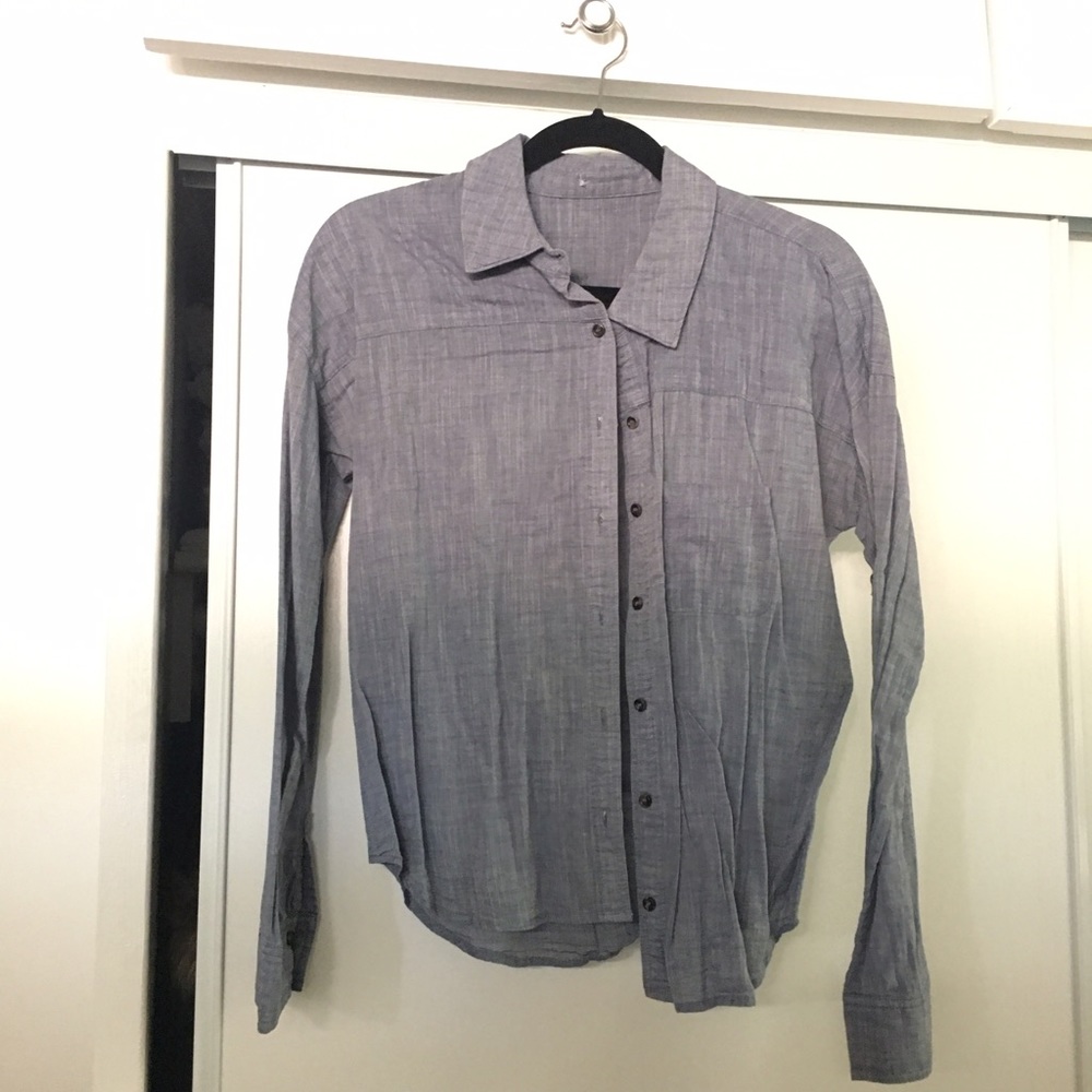 Denim looking button up