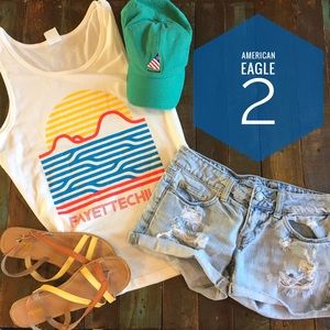 ☀️American Eagle distressed denim cutoffs