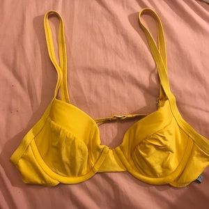 Yellow padded bathing suit top