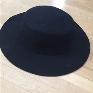 Free People Black wool floppy hat fedora