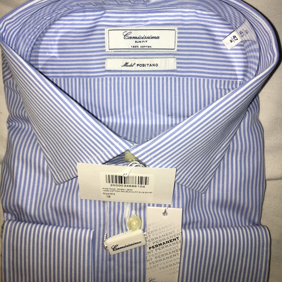 NWT👔"Camicissima" Button Down Top (Size 47/19) - Picture 3 of 7