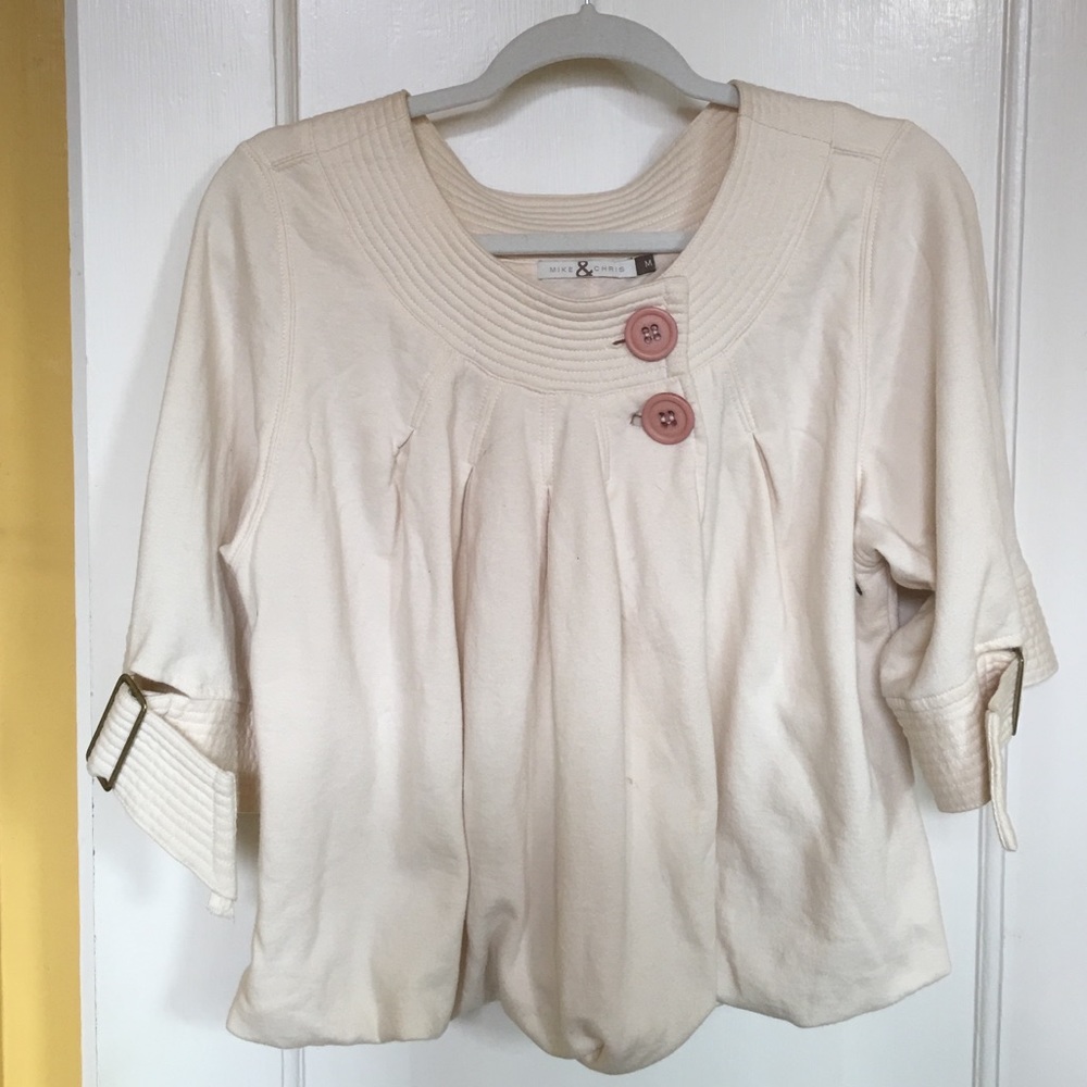 MIKE & CHRIS Bubble Cropped Top Sz M