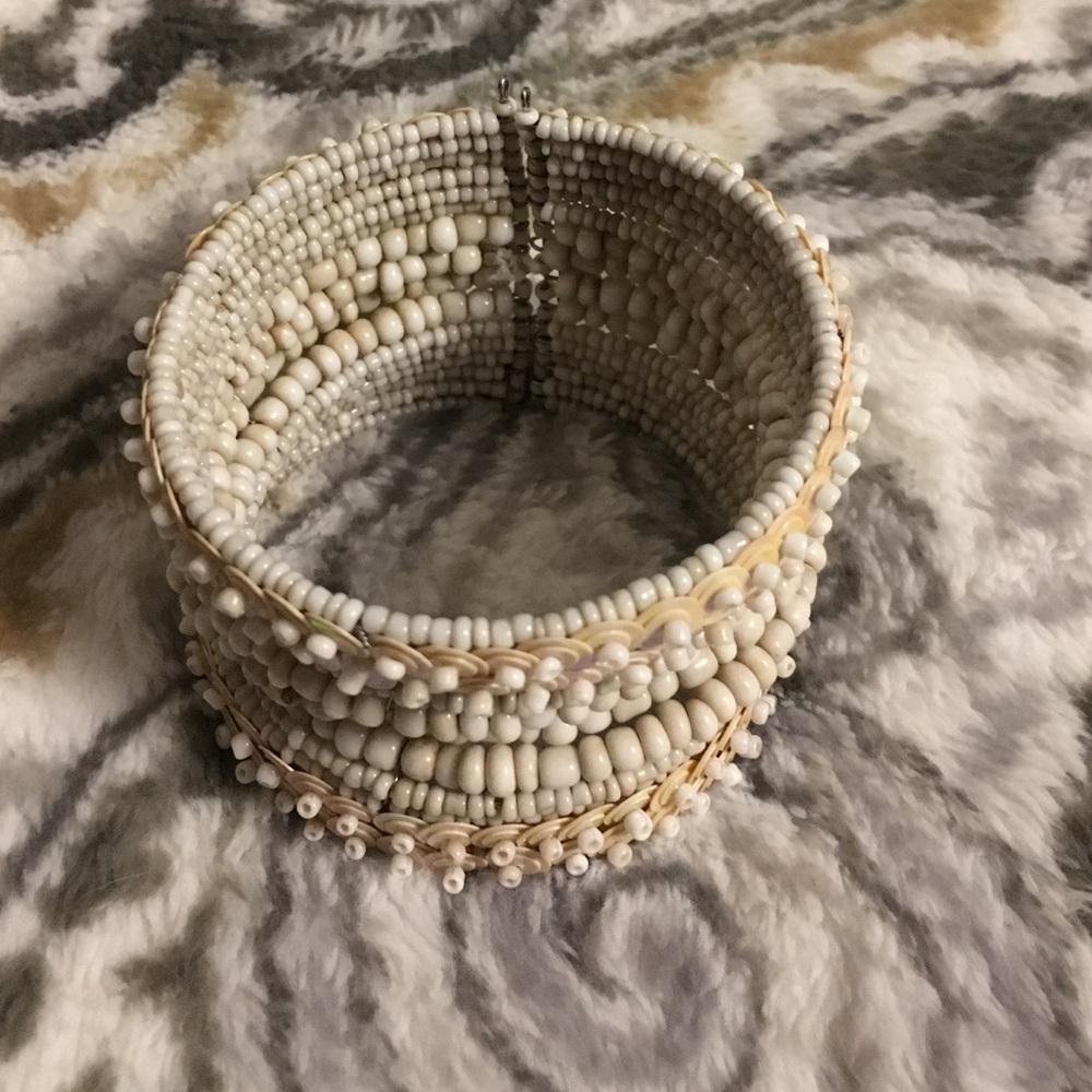 Awesome pearly white and sequin bracelet!
