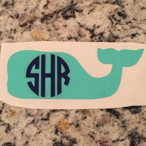 Vineyard Vines Monogram Whale Decal