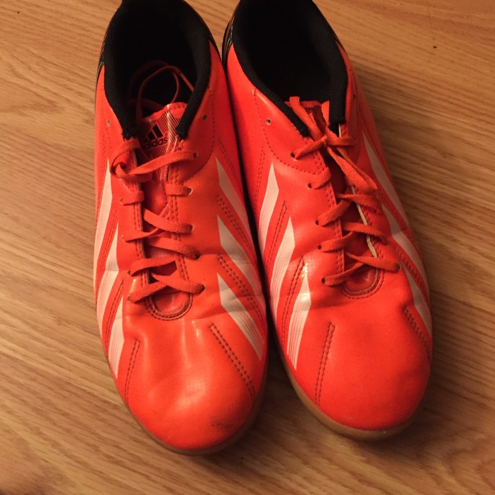 Adidas indoor soccer shoes.