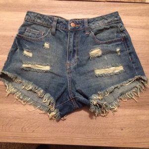 Ripped denim shorts from forever 21