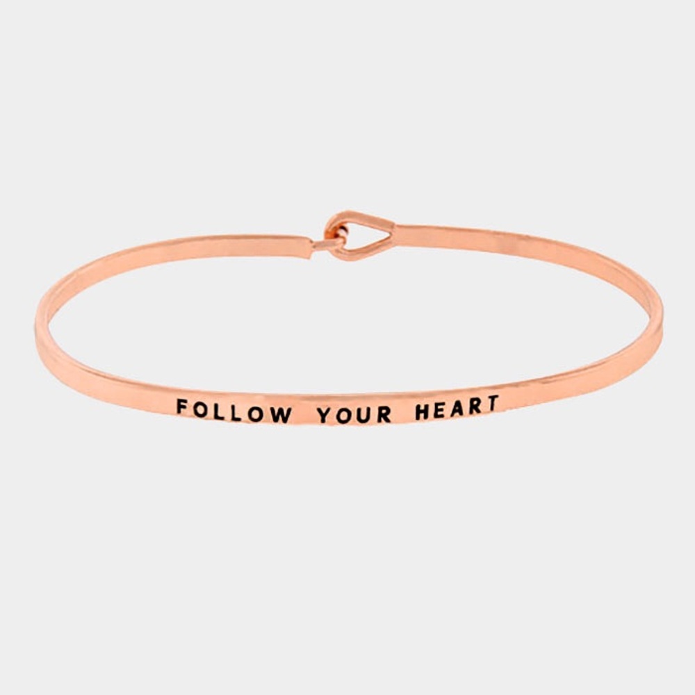 NEW FOLLOW YOUR HEART Stacking Cuff Bracelet - Picture 1 of 4
