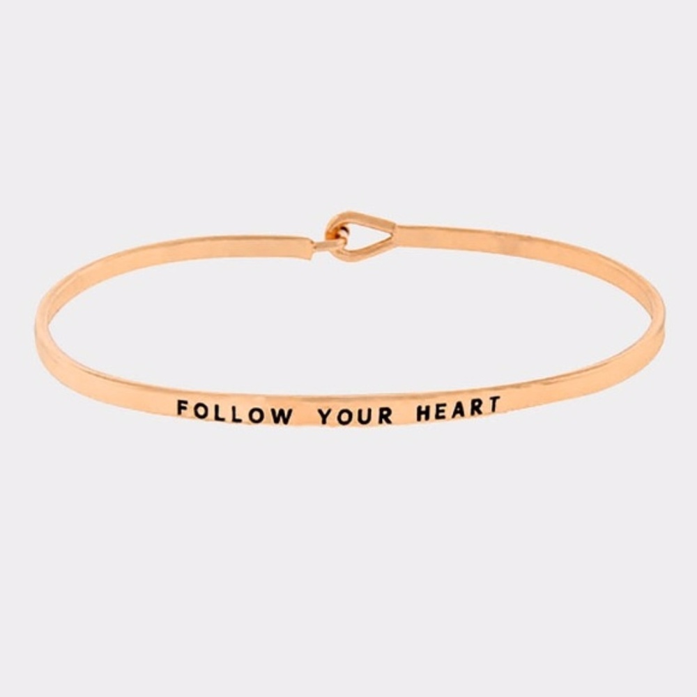 NEW FOLLOW YOUR HEART Stacking Cuff Bracelet - Picture 3 of 4