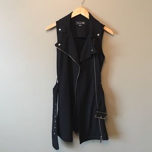 Forever 21 black Moto vest