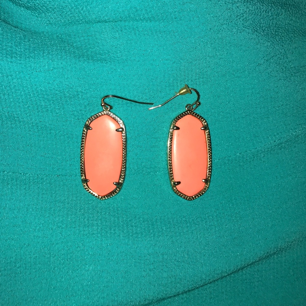 Kendra Scott "Elle" earrings in coral