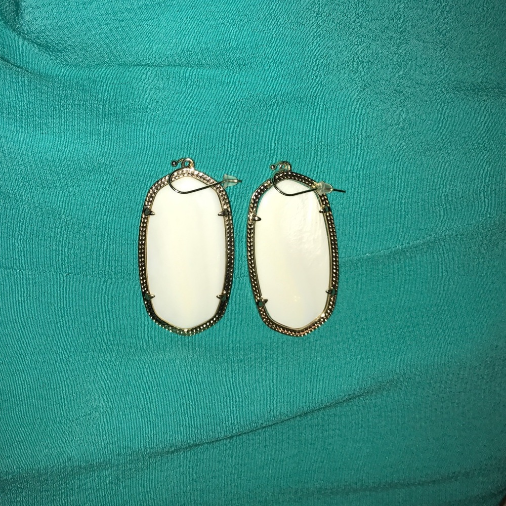 Kendra Scott "Danielle" earrings in white