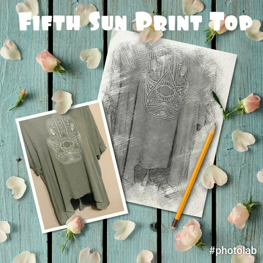 NWOT Fifth Sun Print Top Size X-large