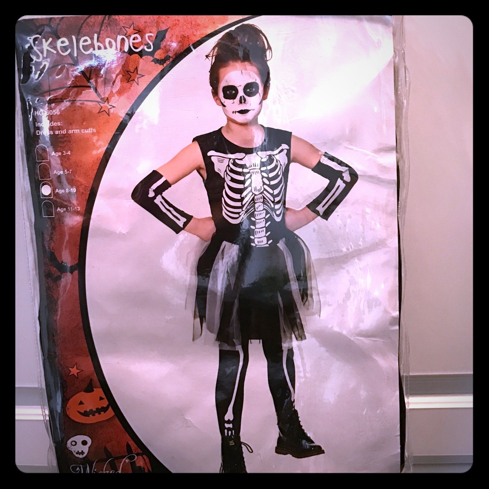Girls skeleton costume