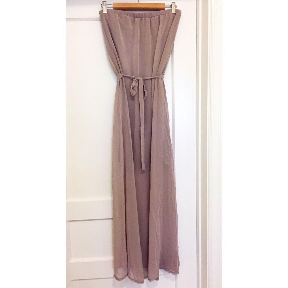 Design History Chiffon Tube Maxi Dress