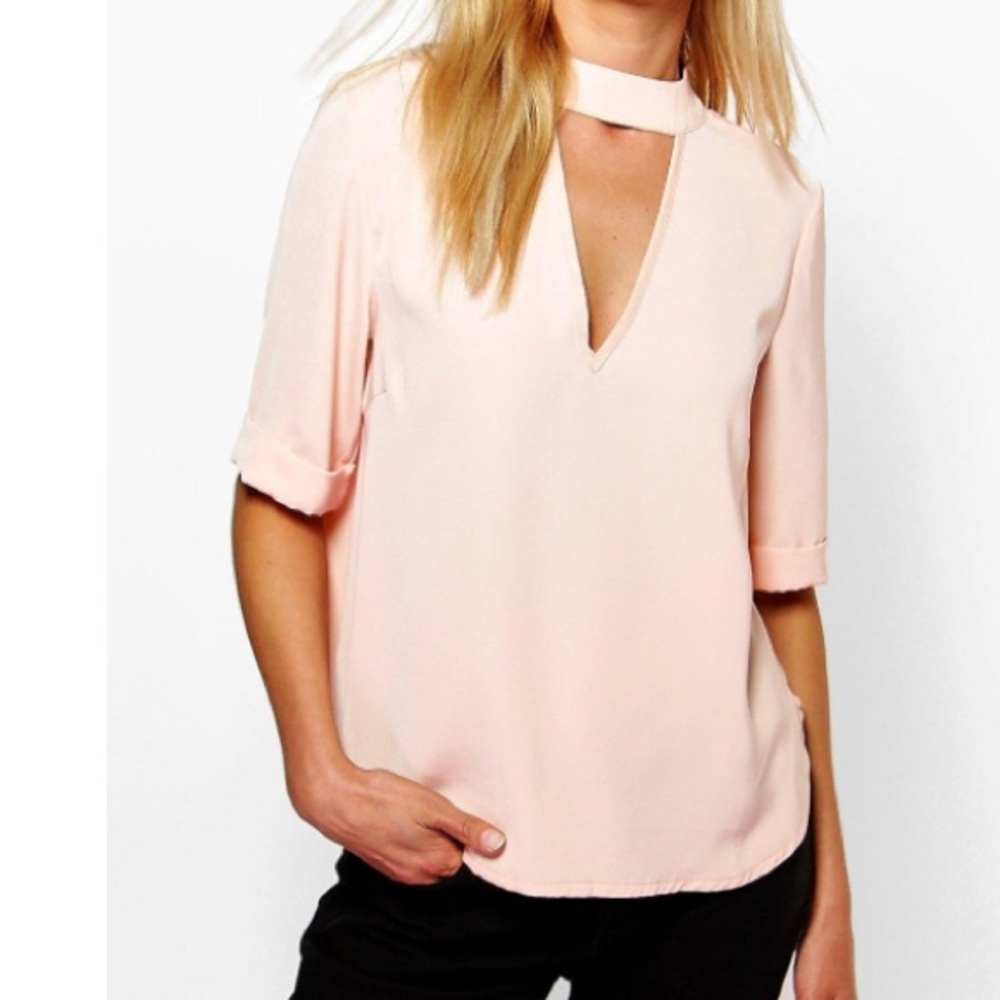 Millie 3/4 Sleeve Open Neck Blouse