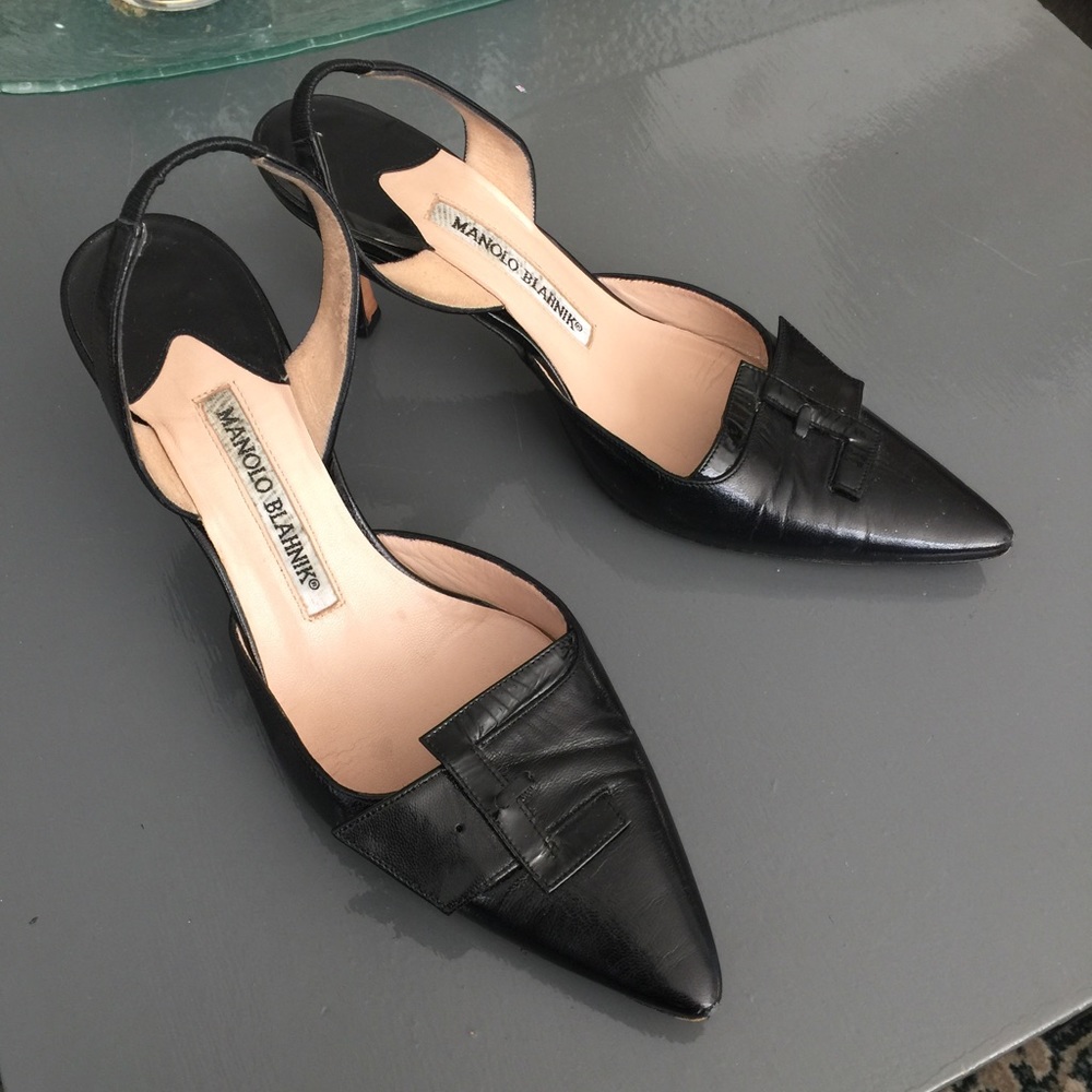 Manolo Blahnik slingback heels