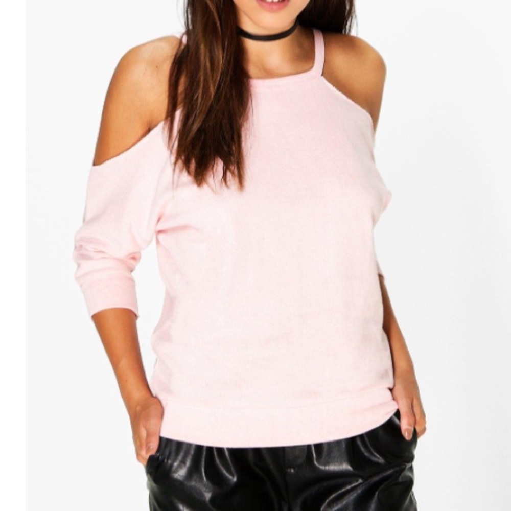 Keira Textured Cold Shoulder Top