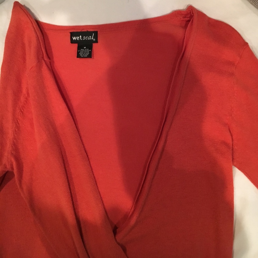 Orange cardigan
