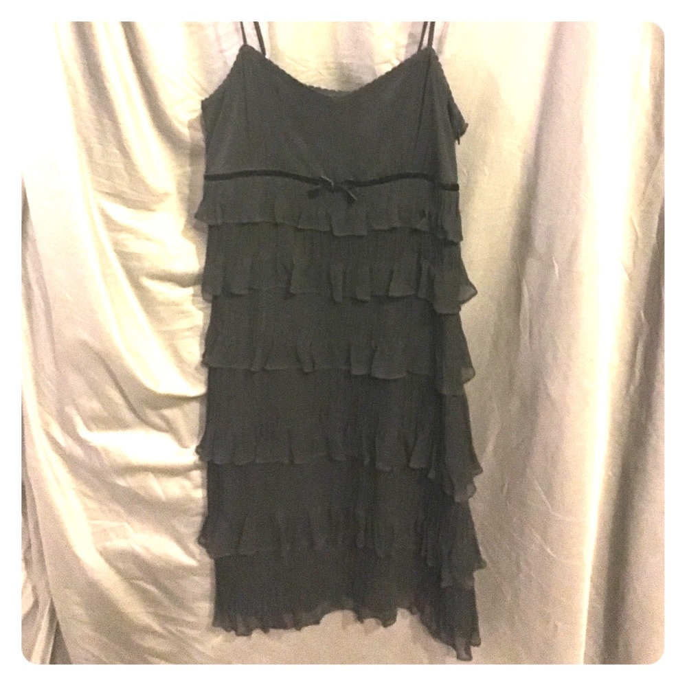 Antonio Melani Size 4 Black Silk Cocktail Dress