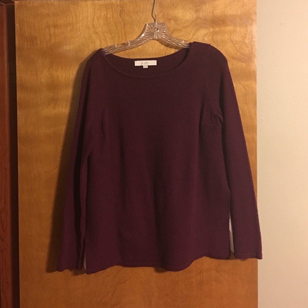 Plum sweater, size small/ LOFT