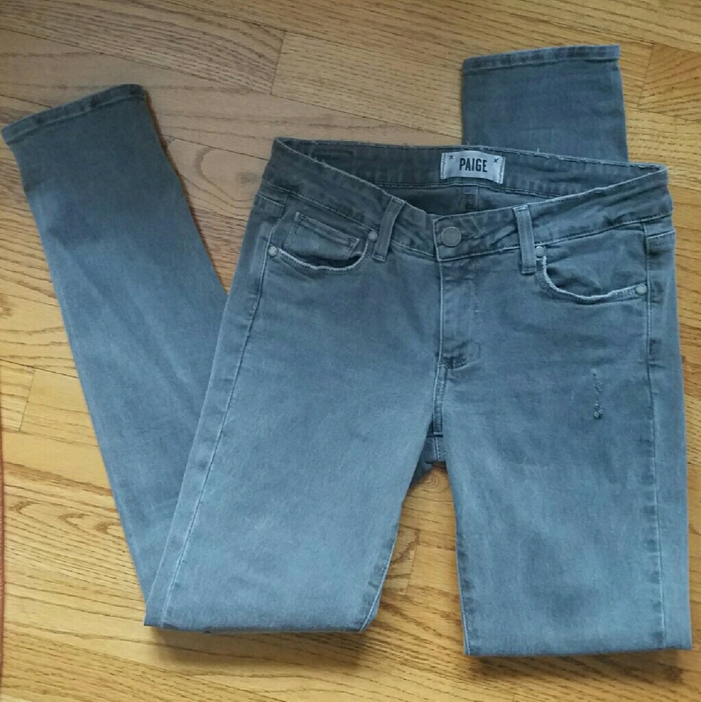 Gray Low Rise Paige Jeans Size 27