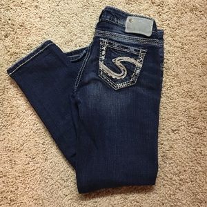Silver low capris- size 26